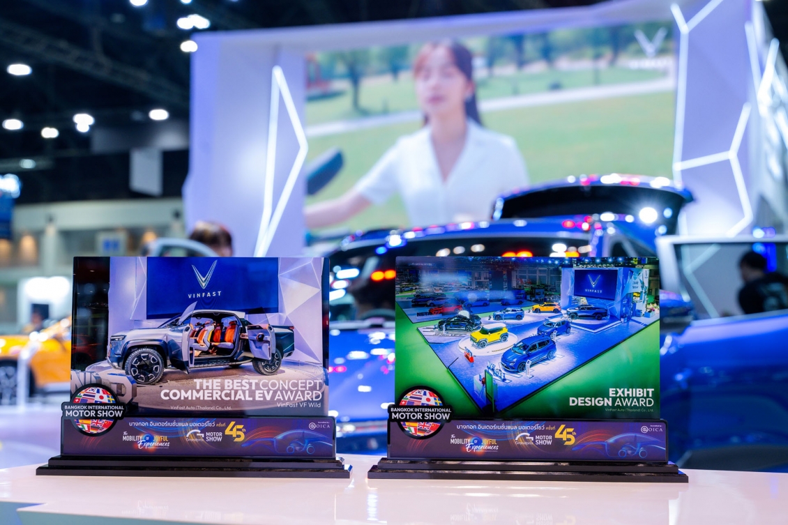 VinFast nhận 2 giải thưởng lớn tại Triển lãm Ô tô Quốc tế Bangkok